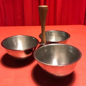 MCM Stainless Steel/Teak Condiment Server Japan